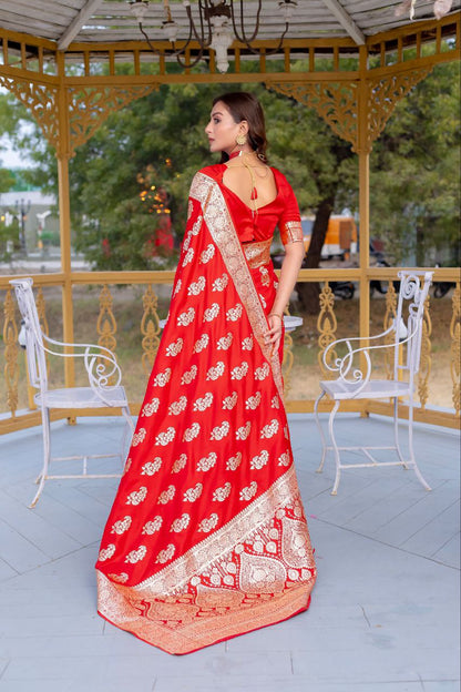 Traditional Wedding Banarasi Satin Silk Saree