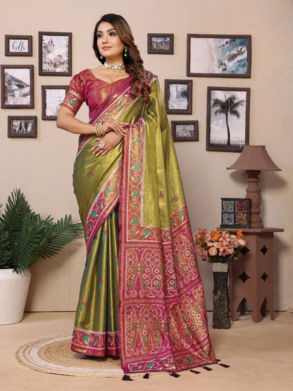 Traditional Wedding Banarasi Tissue Silk Saree