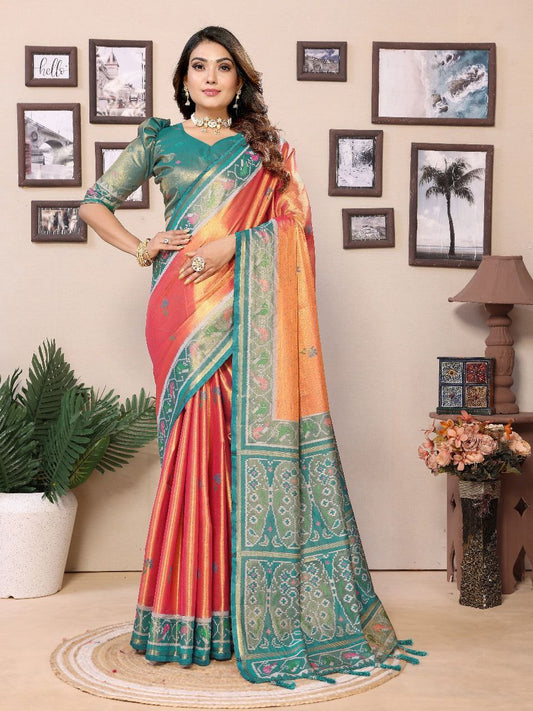 Traditional Wedding Banarasi Tissue Silk Saree