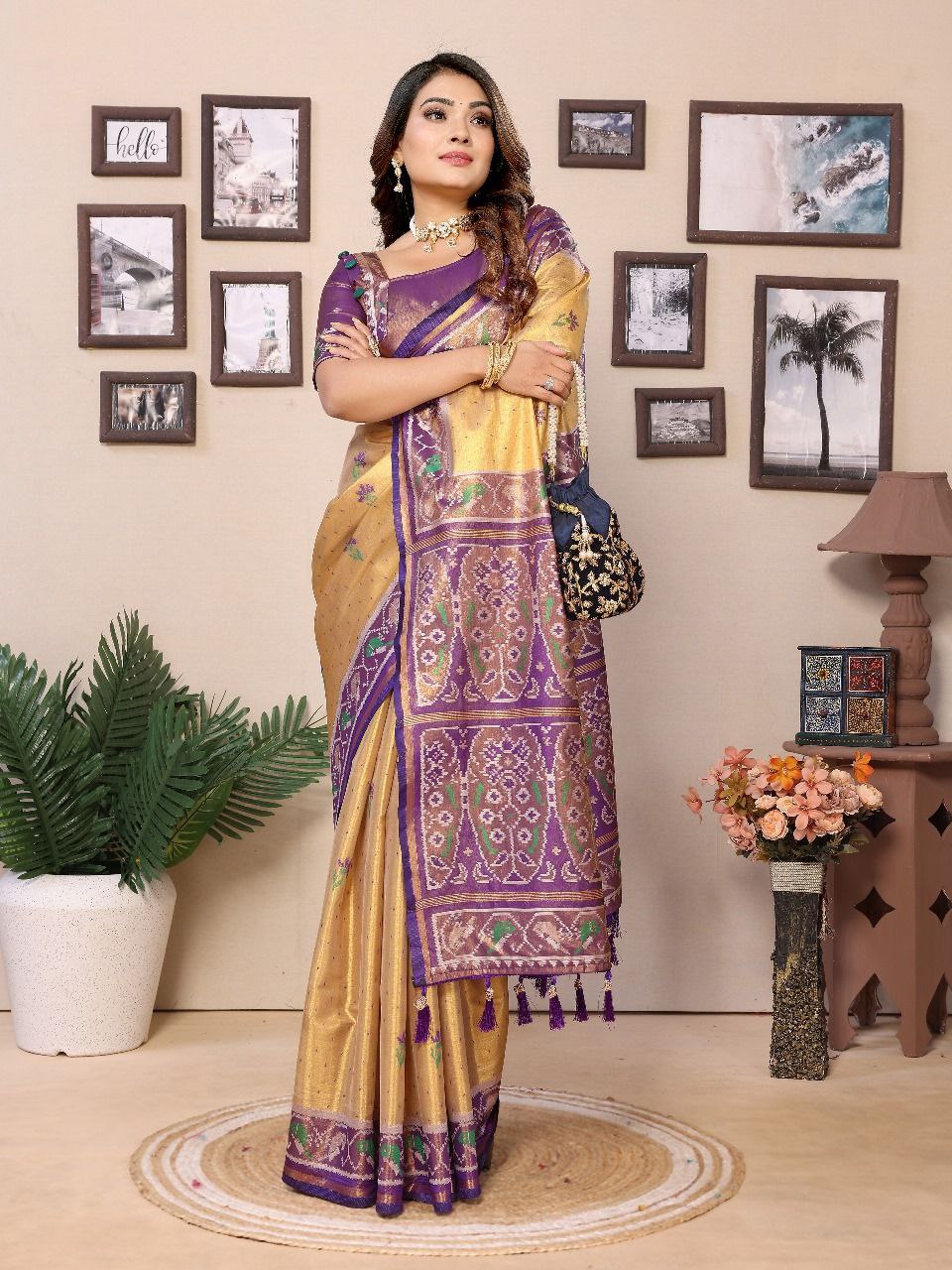 Traditional Wedding Banarasi Tissue Silk Saree