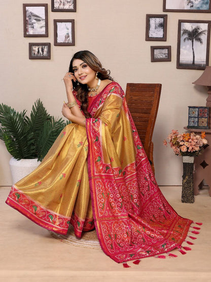 Traditional Wedding Banarasi Tissue Silk Saree
