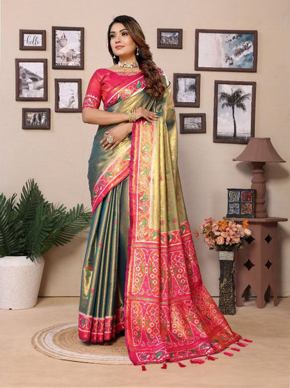 Traditional Wedding Banarasi Tissue Silk Saree