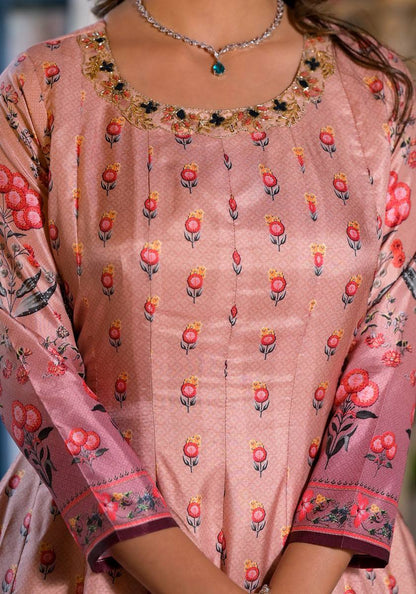 Traditional Wedding Wear Dola Silk Gown