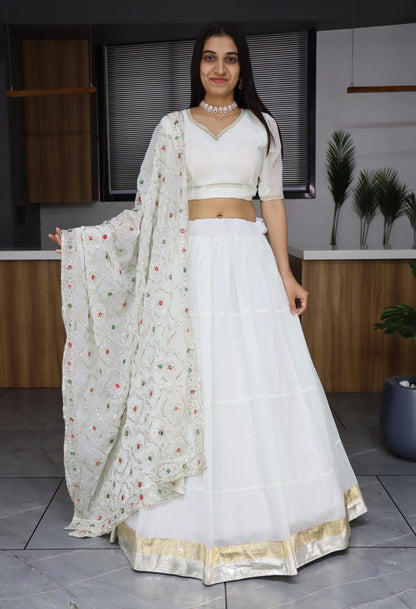 Traditional Wedding Wear Georgette Lehenga Choli