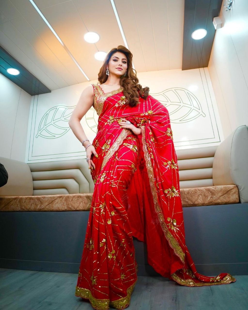 Urvashi's Bollywood Style Georgette Saree | Clone Design