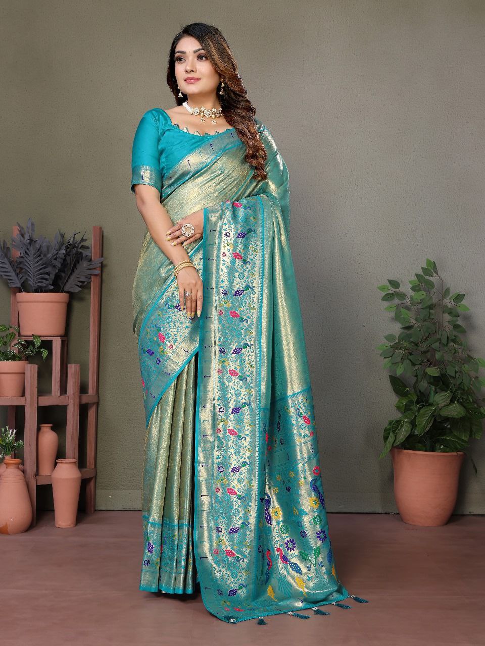Wedding Banarasi Tissue Silk Saree