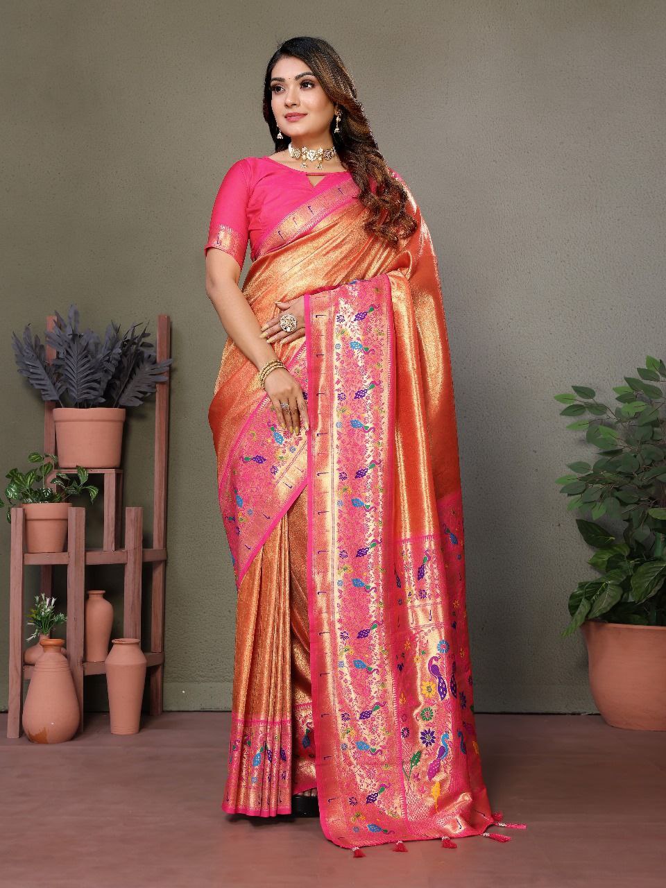 Wedding Banarasi Tissue Silk Saree