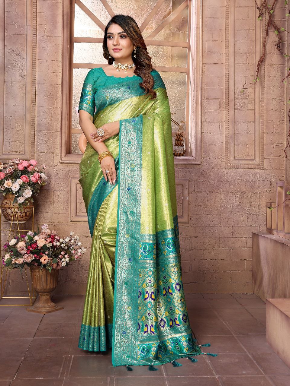 Wedding Banarasi Tissue Silk Saree
