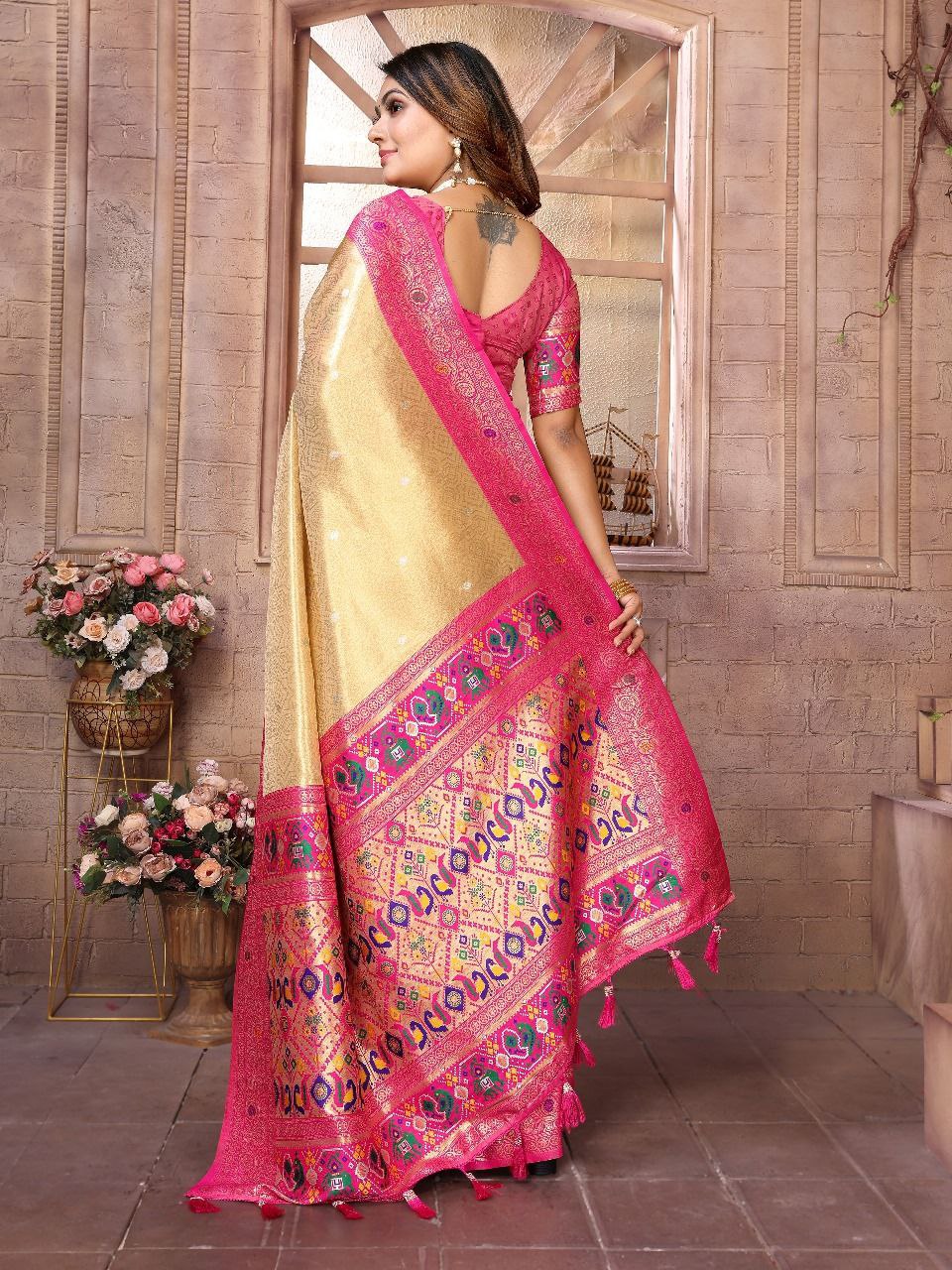 Wedding Banarasi Tissue Silk Saree
