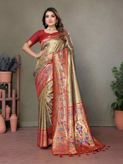 Wedding Banarasi Tissue Silk Saree