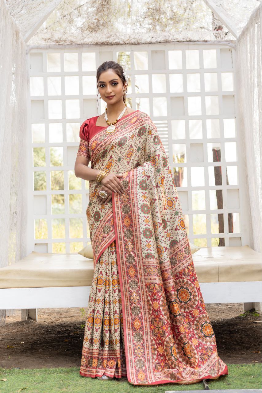 Wedding Wear 3D Weaving Patola Saree
