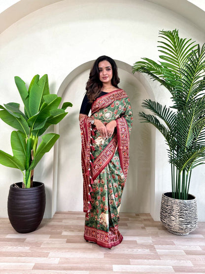 Wedding Wear Dola Viscose Saree