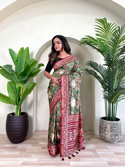 Wedding Wear Dola Viscose Saree