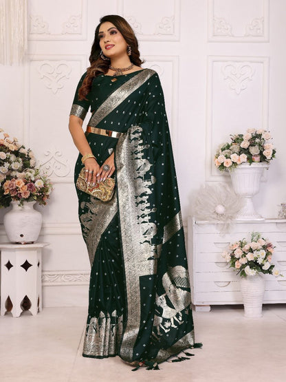 Green Wedding Wear Kochi Silk Saree