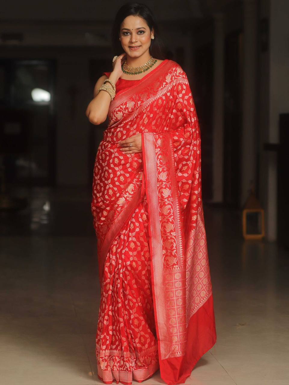 Wedding Wear Lichi Silk Saree