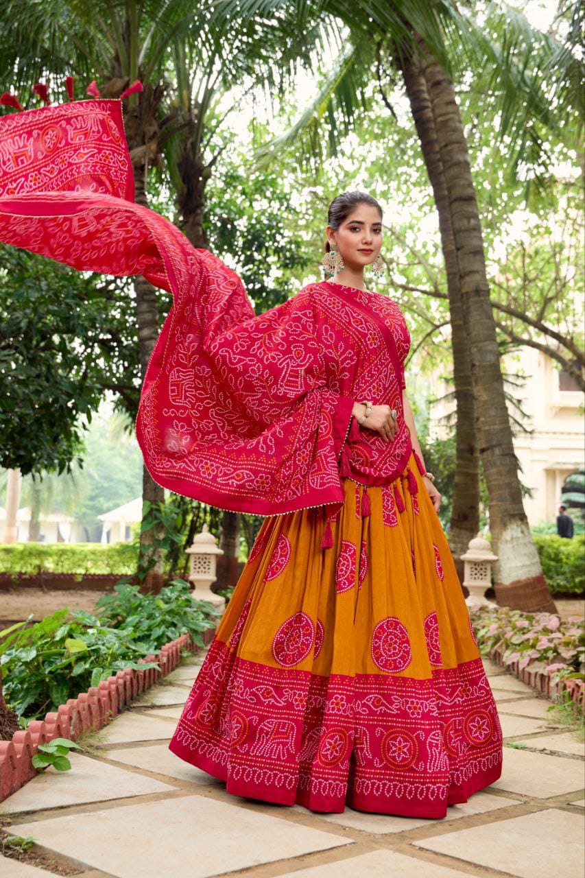 Wedding Wear Patola Printed Lehenga