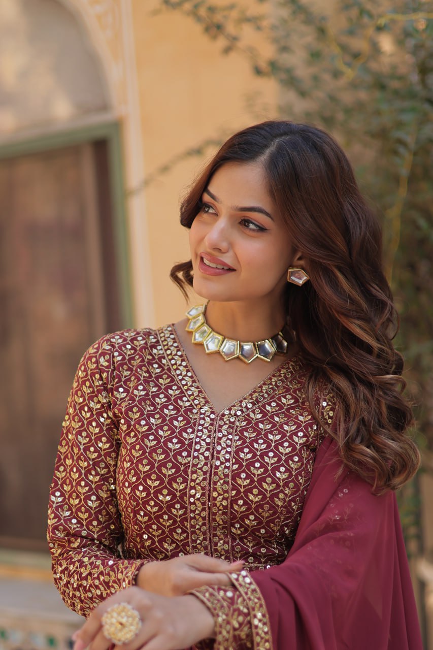 Wedding Wear Ready Made Kurti Pant With Dupatta