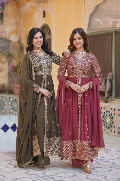 Wedding Wear Ready Made Kurti Pant With Dupatta