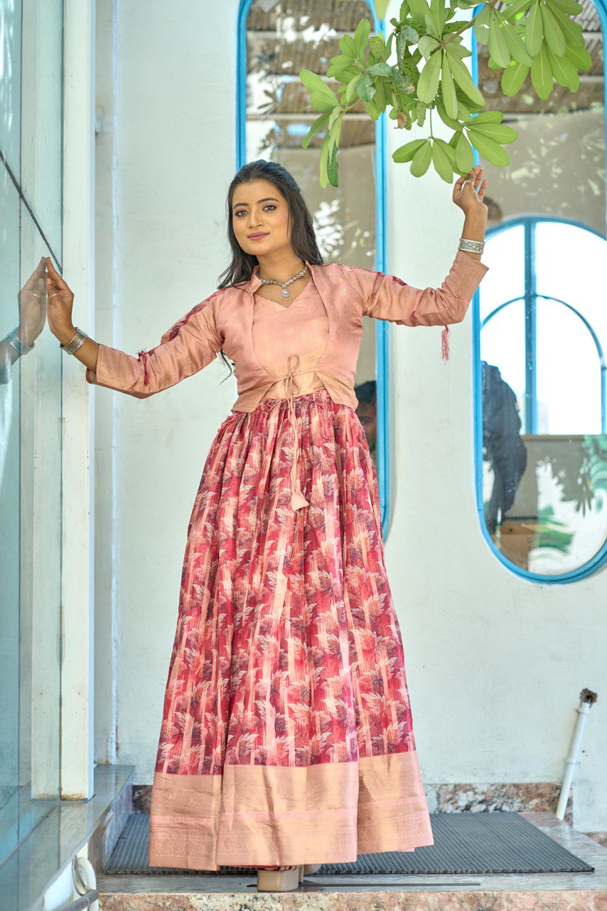 Wedding Wear Silk Koti Gown