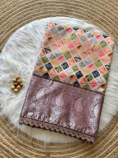 Wedding Wear Tussar Dola Satin Silk Saree