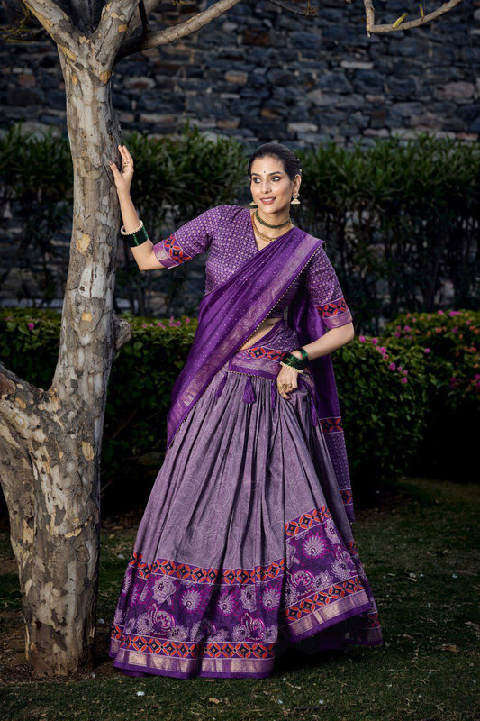 Wedding Wear Tussar Silk Lehenga
