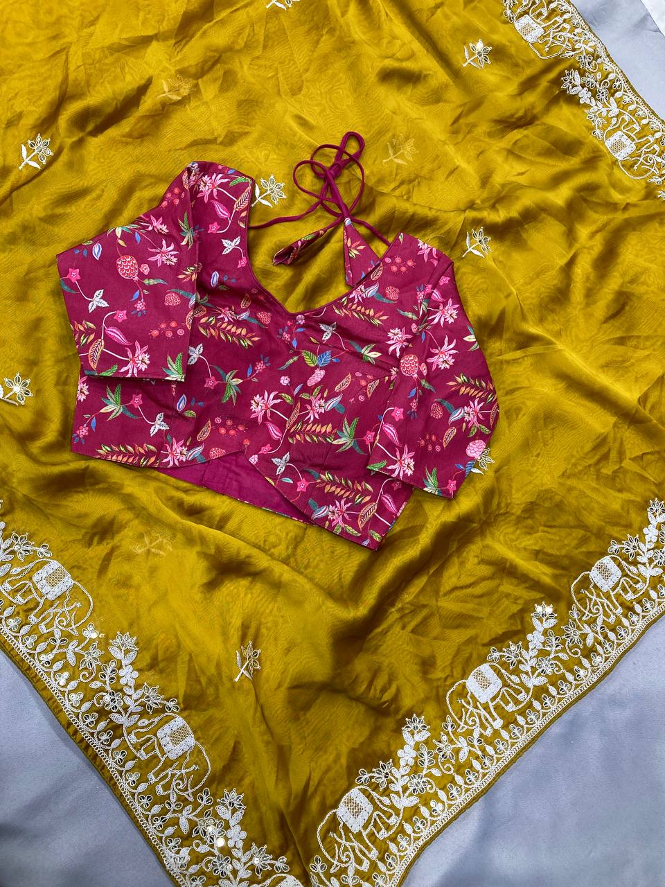 Wedding Wear Vichitra Saree