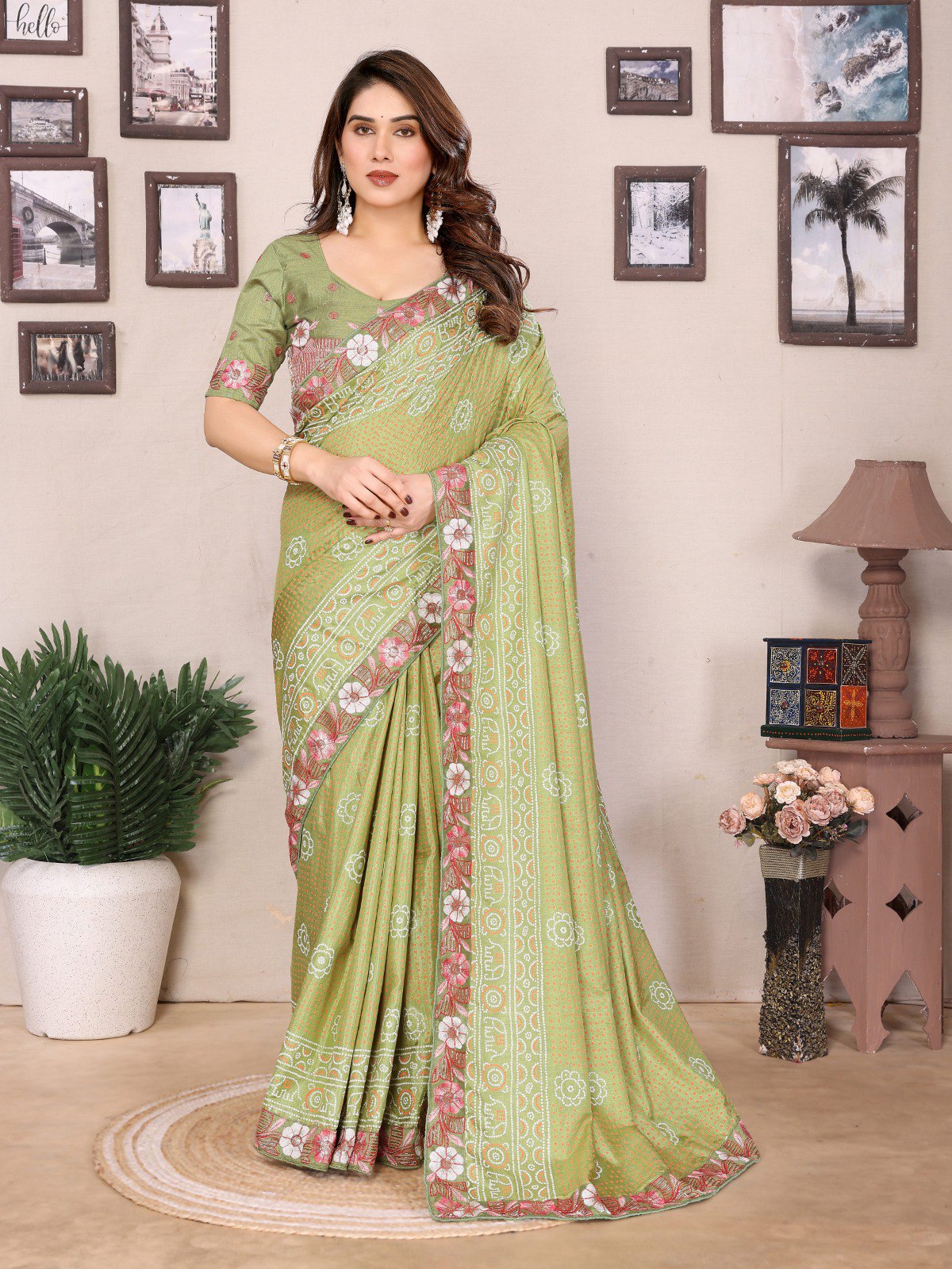 Wedding Wear vichitra Saree