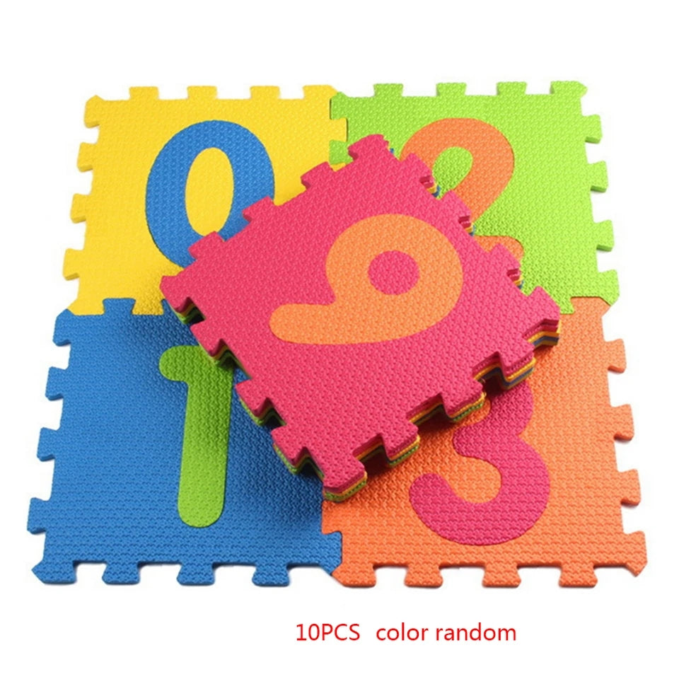 10 Pcs Numbers EVA Childer Fom Pad Baby Crawling Mat Puzzle