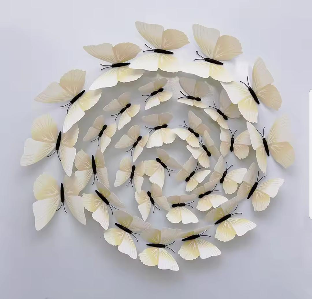 pack 12 3D Butterfly