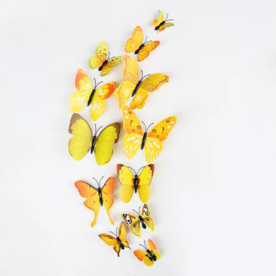pack 12 3D Butterfly