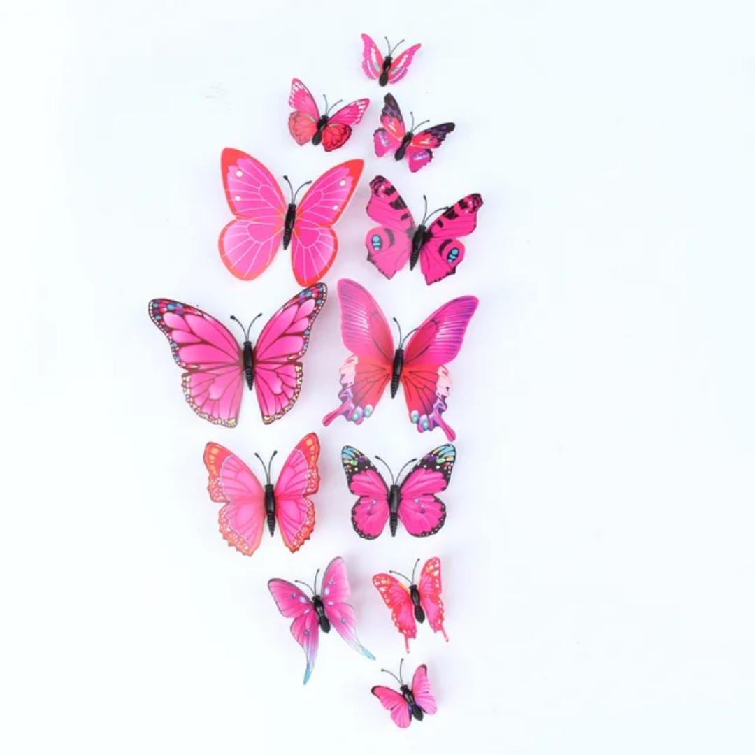 pack 12 3D Butterfly