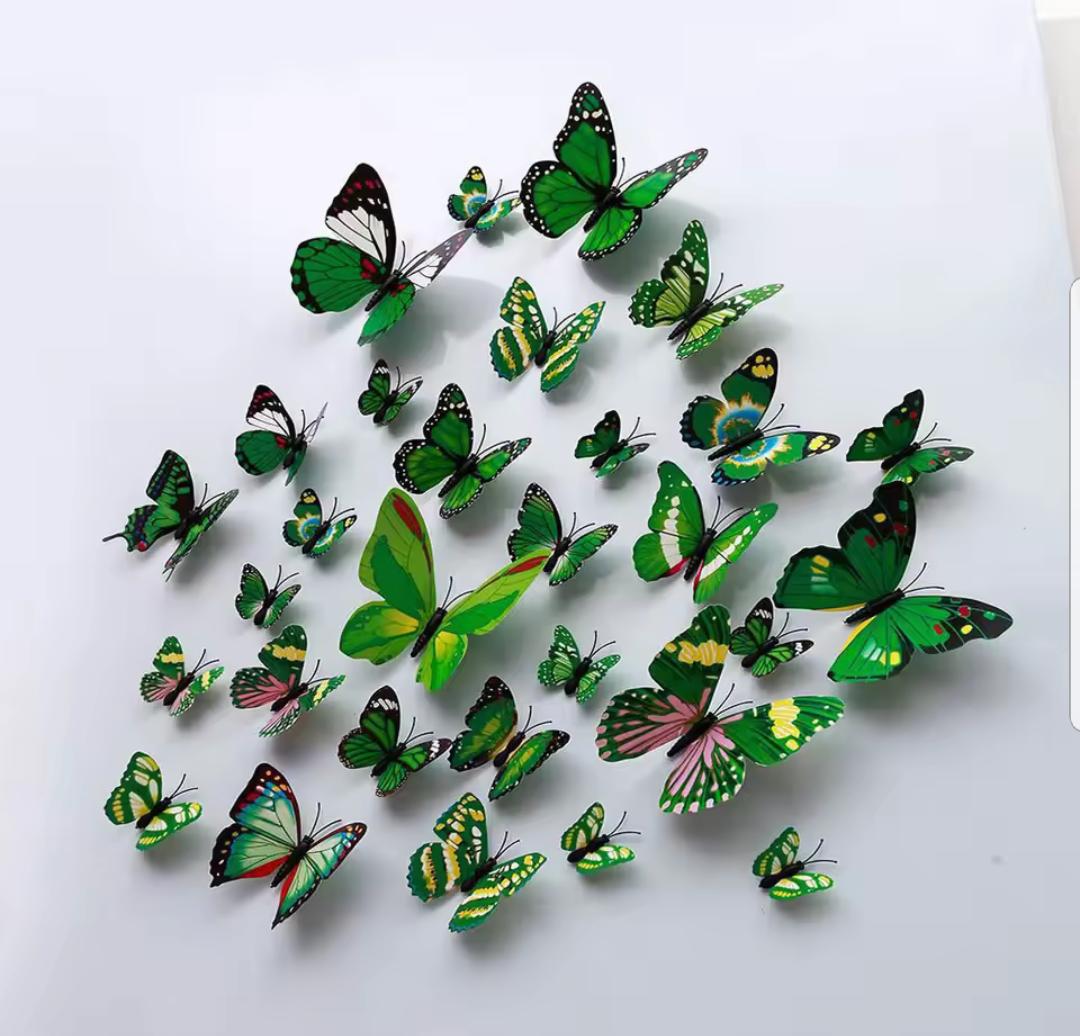 pack 12 3D Butterfly