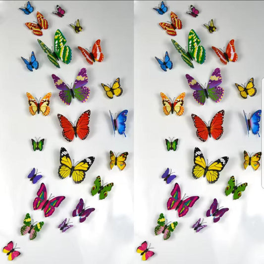 pack 12 3D Butterfly