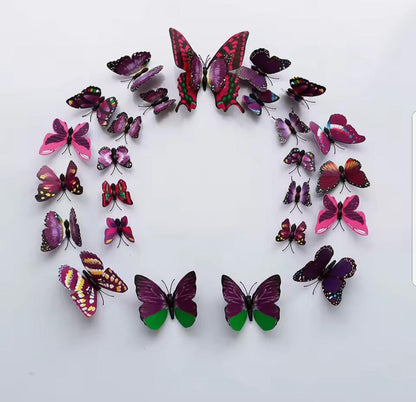 pack 12 3D Butterfly