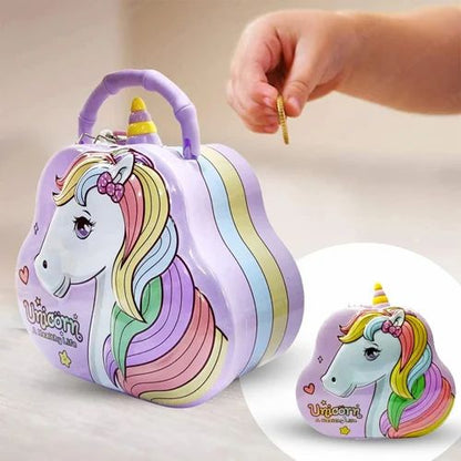 Metal Unicorn Coin Box For Kids