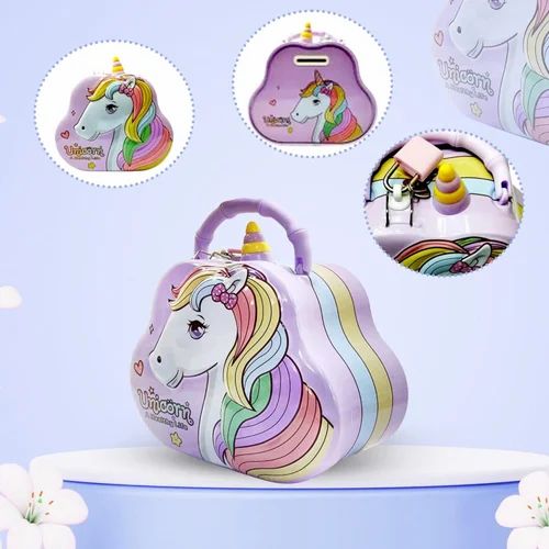 Metal Unicorn Coin Box For Kids