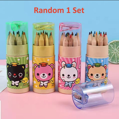 Small 12 pcs color pencils with sharpener