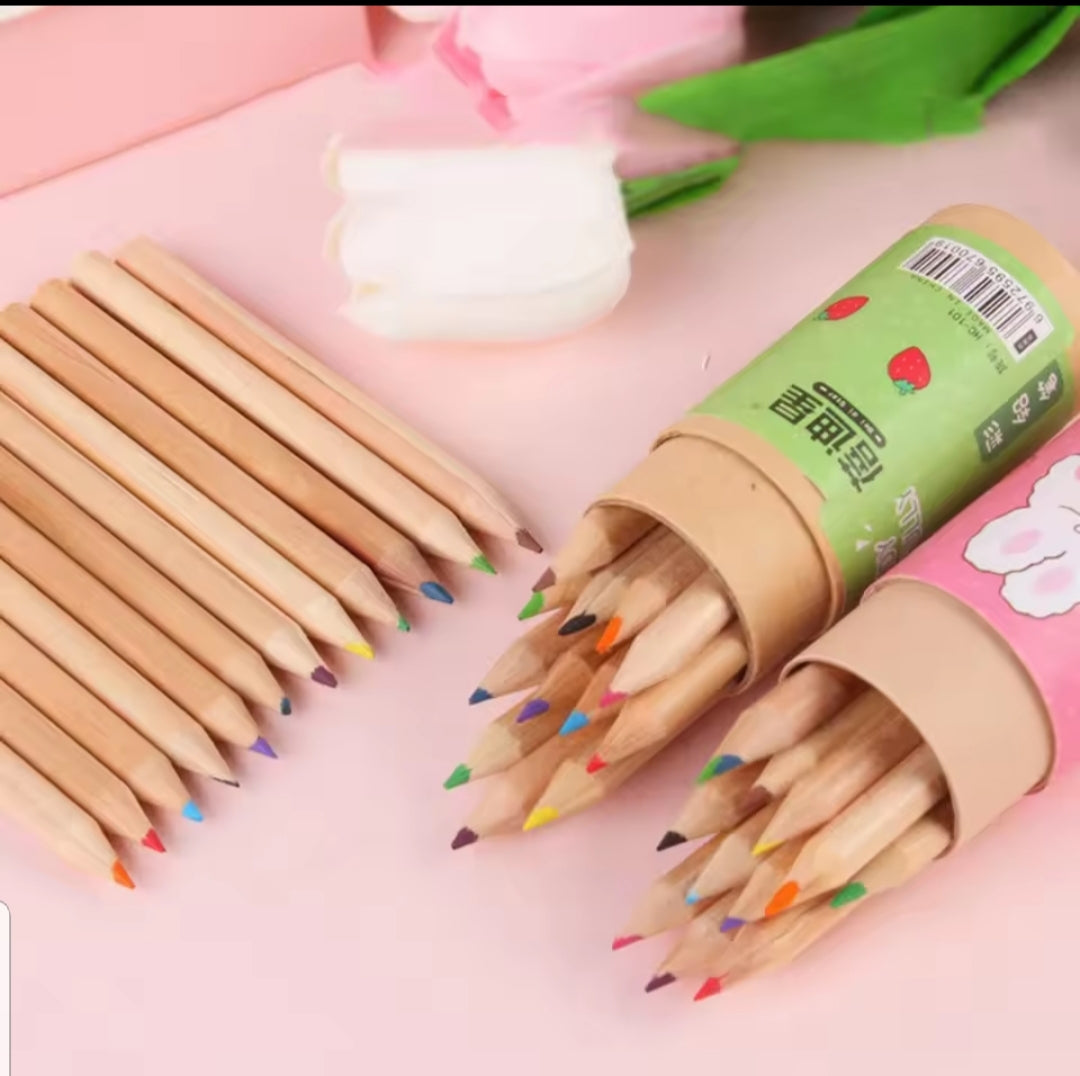 Small 12 pcs color pencils with sharpener