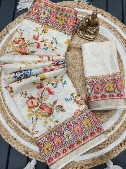 White Mash Mellow Georgette Saree