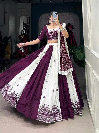 Wine Designer Navaratri Wear Lehenga Choli