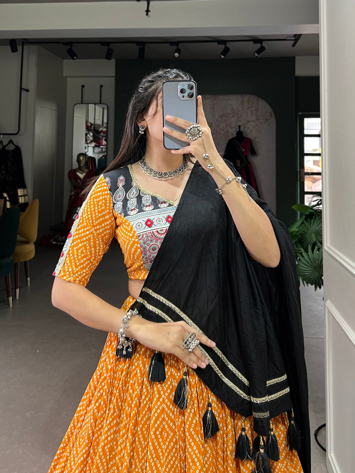 Yellow Designer Navaratri Wear Lehenga Choli