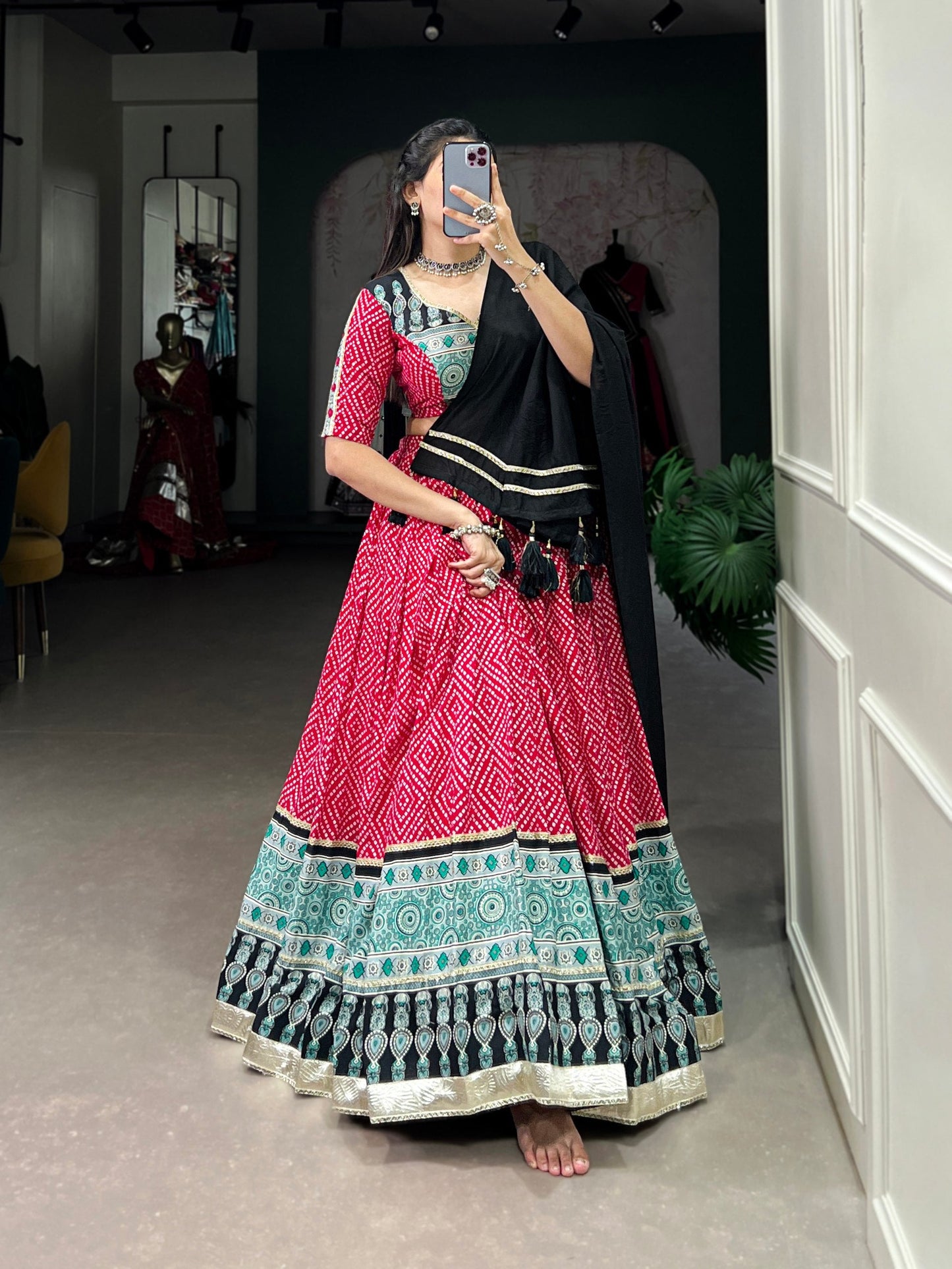 Pink Designer Navaratri Wear Lehenga Choli
