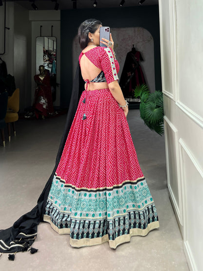 Pink Designer Navaratri Wear Lehenga Choli