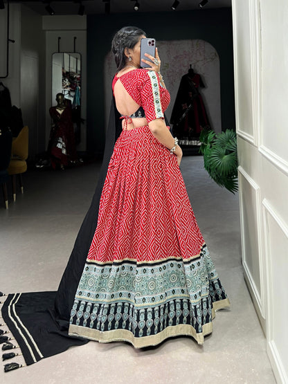 Red Designer Navaratri Wear Lehenga Choli