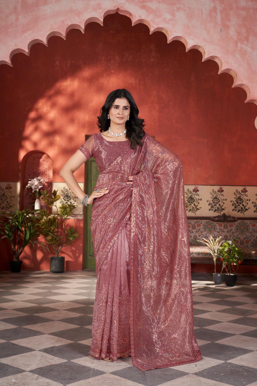 Fancy Designer Twill Net Saree