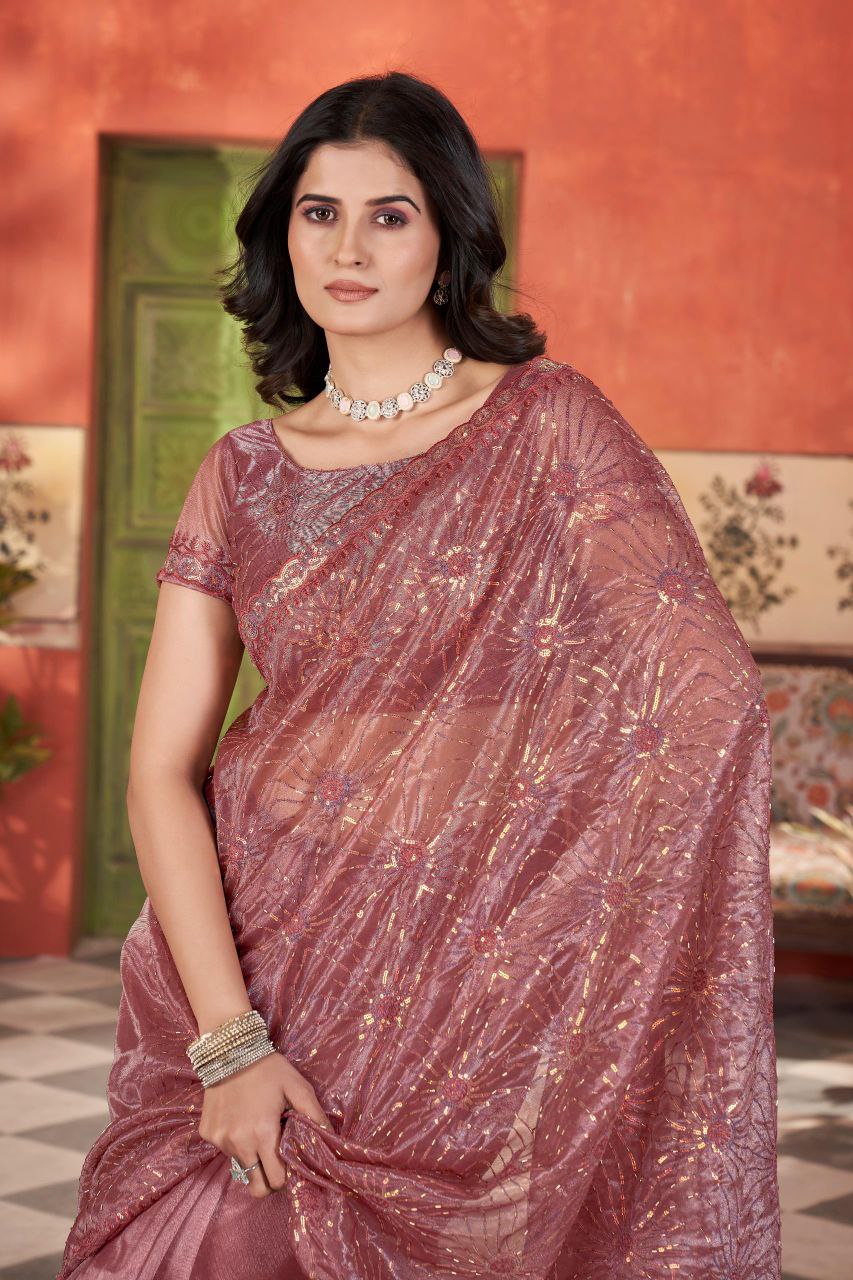 Fancy Designer Twill Net Saree