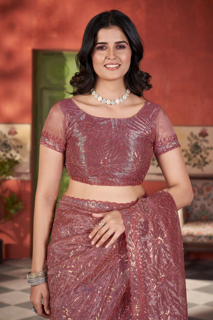 Fancy Designer Twill Net Saree