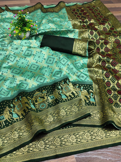 Kanchipuram Jacquard Silk Saree