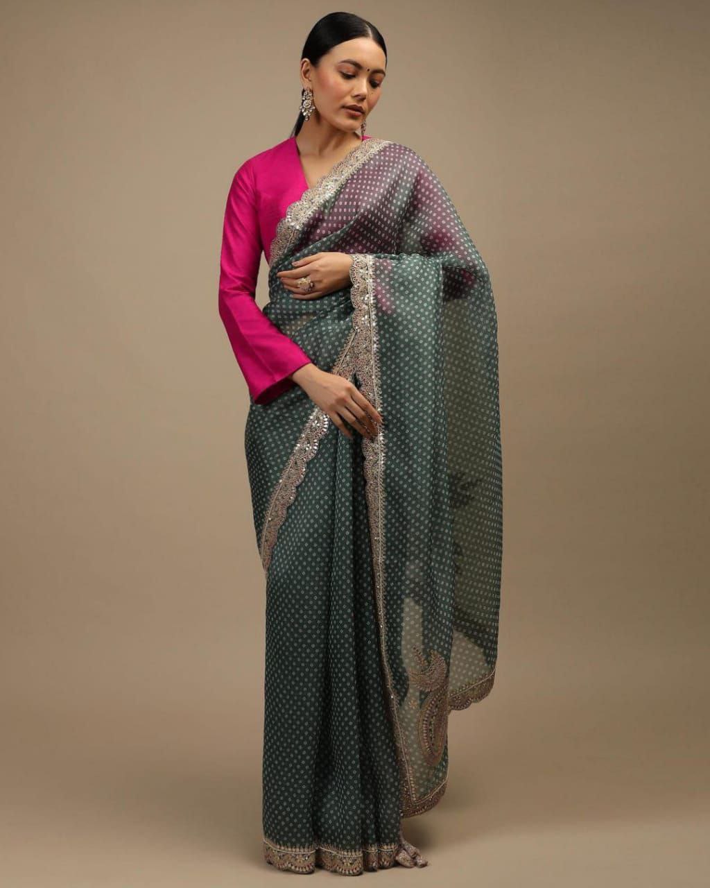 Designer Wedding Wear Georgette Saree