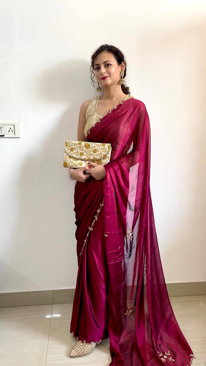 Designer Party Wear Rangoli Silk Saree